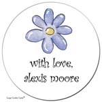Sugar Cookie Gift Stickers - Blue Petals